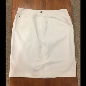 Rafaella White Casual Skirt